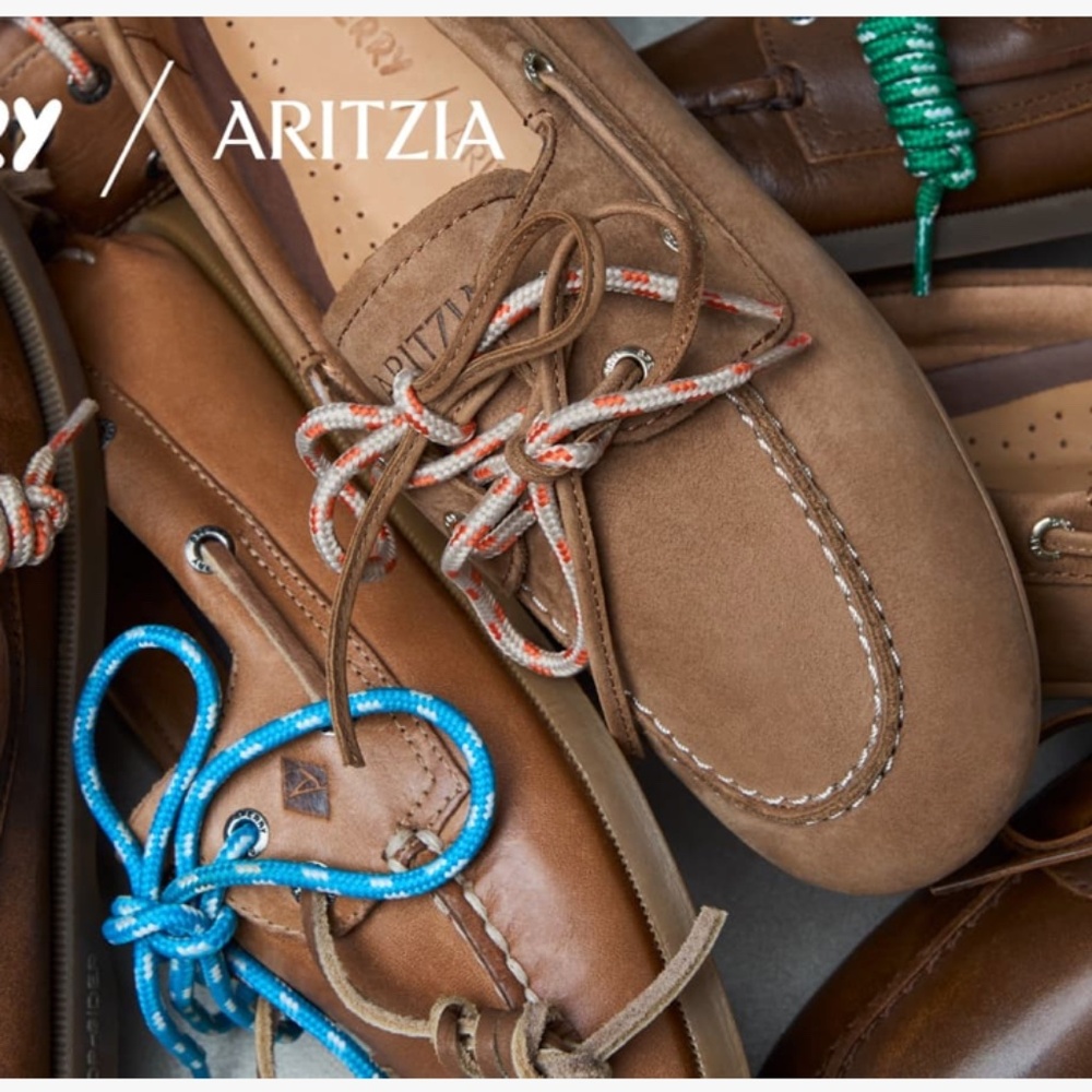Aritzia x Sperry Slim Boat Shoe Suede NIB